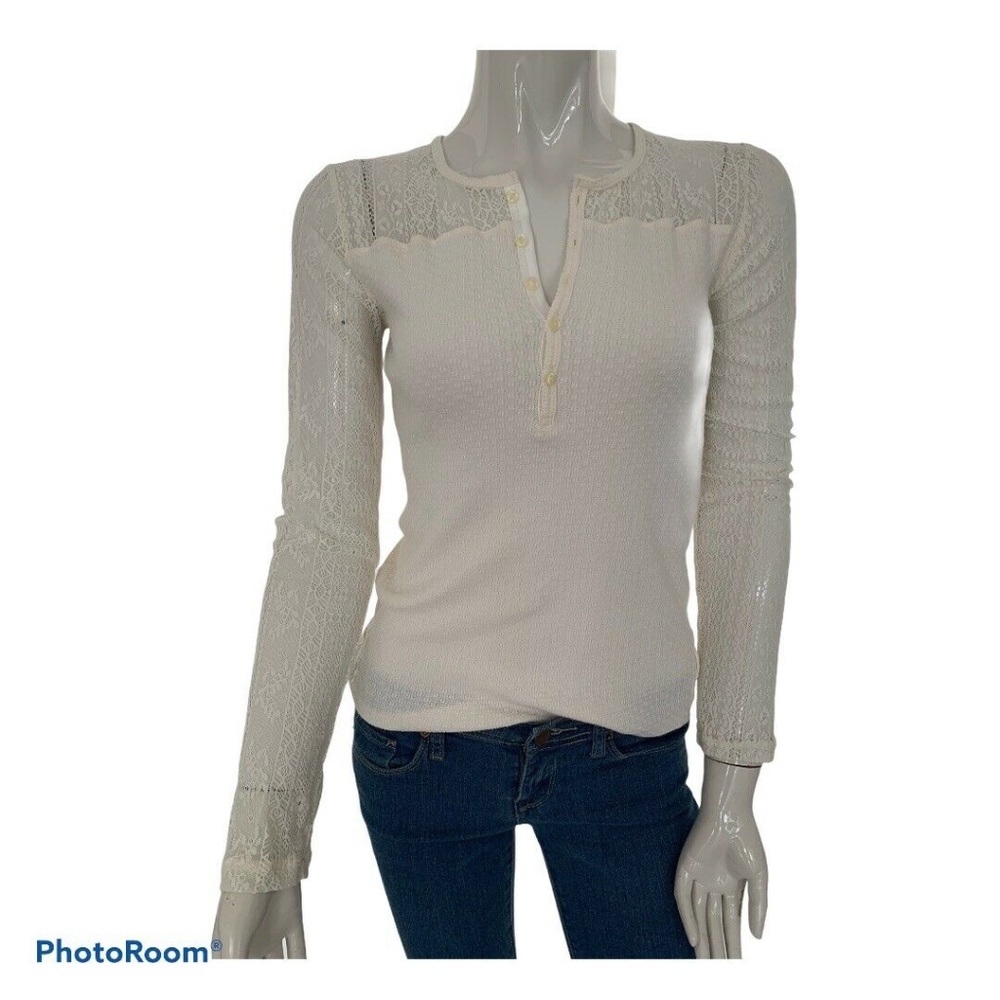 New Ralph Lauren Juniors Top Ivory Girls Size XL 16 Long Sleeve 100% Cotton